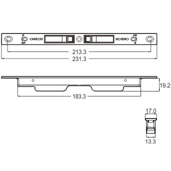 Khay khóa đa điểm Cmech K5 2 Multi Point Hook Lock Bracket2