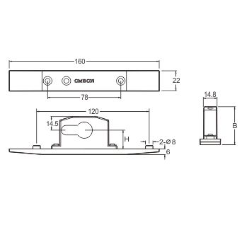 Khóa hộp số Cmech KH1 2 locking gearbox housing